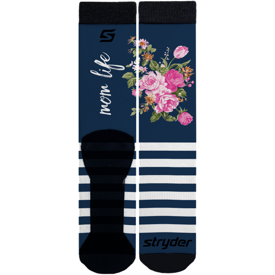 Floral Pink with Navy/White Stripes - Stryder Gear