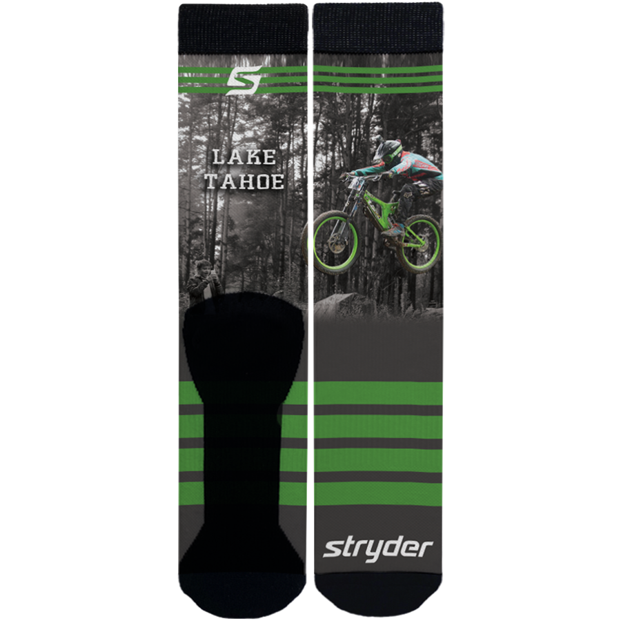 Lake Tahoe Mtn Bike Green Stripe - Stryder Gear