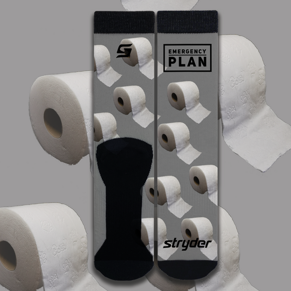 Toilet Paper Emergency Plan Socks Gray – Stryder Gear